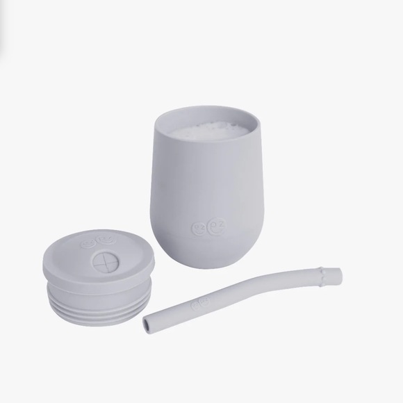š„¤EZPZ // Mini Cup + Straw Training System in Pewter (12m+) - Picture 2 of 9